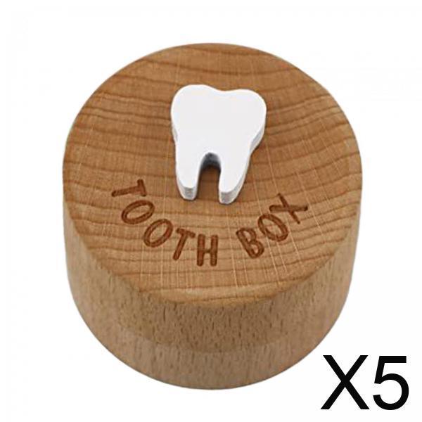 Baby Keepsake Box - Milk Tooth Storage Organizer Wooden Keepsake