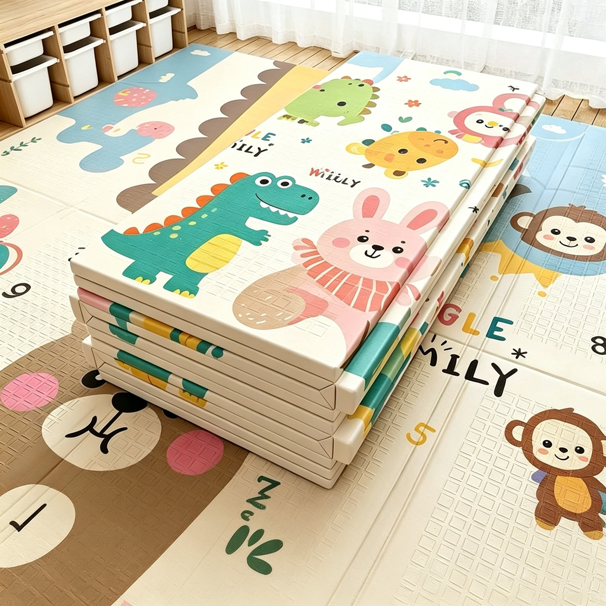 Soft Rug Nursery - Non-Toxic Educational Foldable Children's Carpet Baby