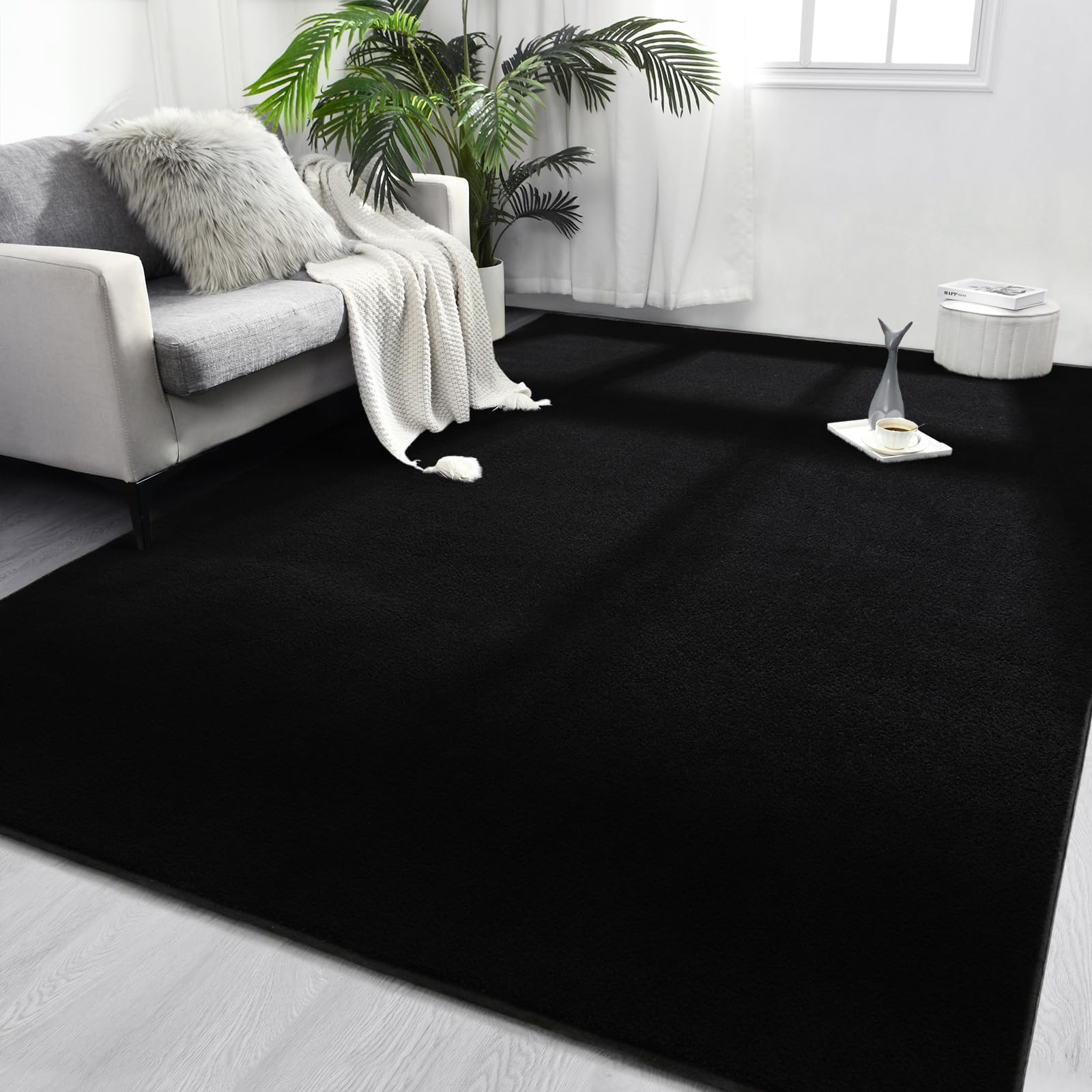 Soft Rug Nursery - VIKAMA Solid Color Living Room Area