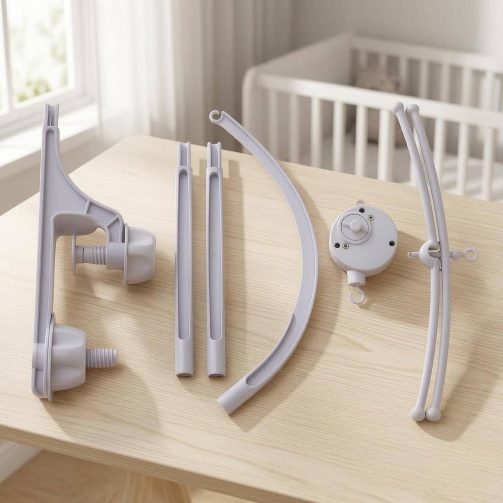 Baby Nursery Decor - Baby Crib Mobile Stand White Crib