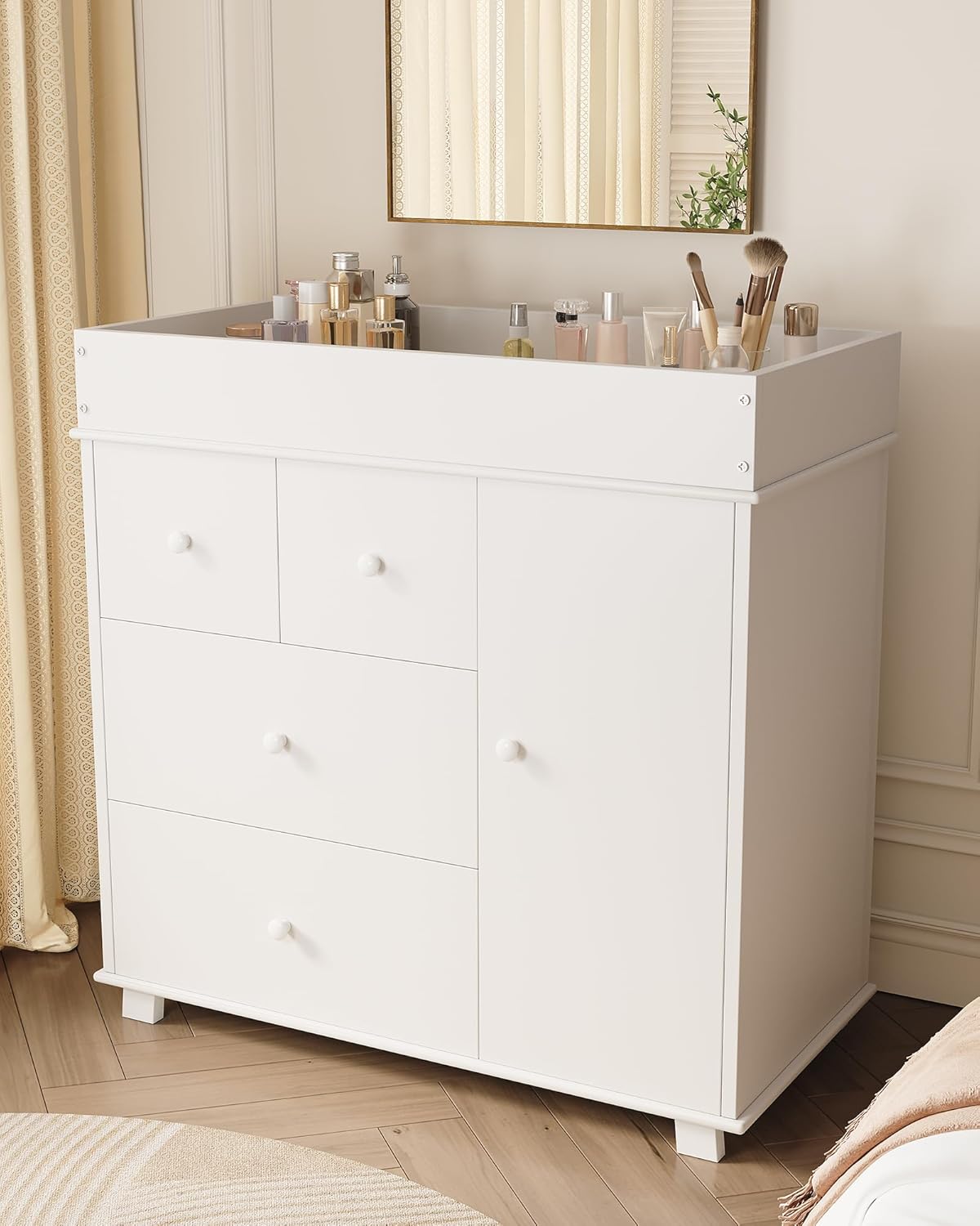 Baby Nursery Dresser Changing Table - Baby Changing Table Dresser with 5