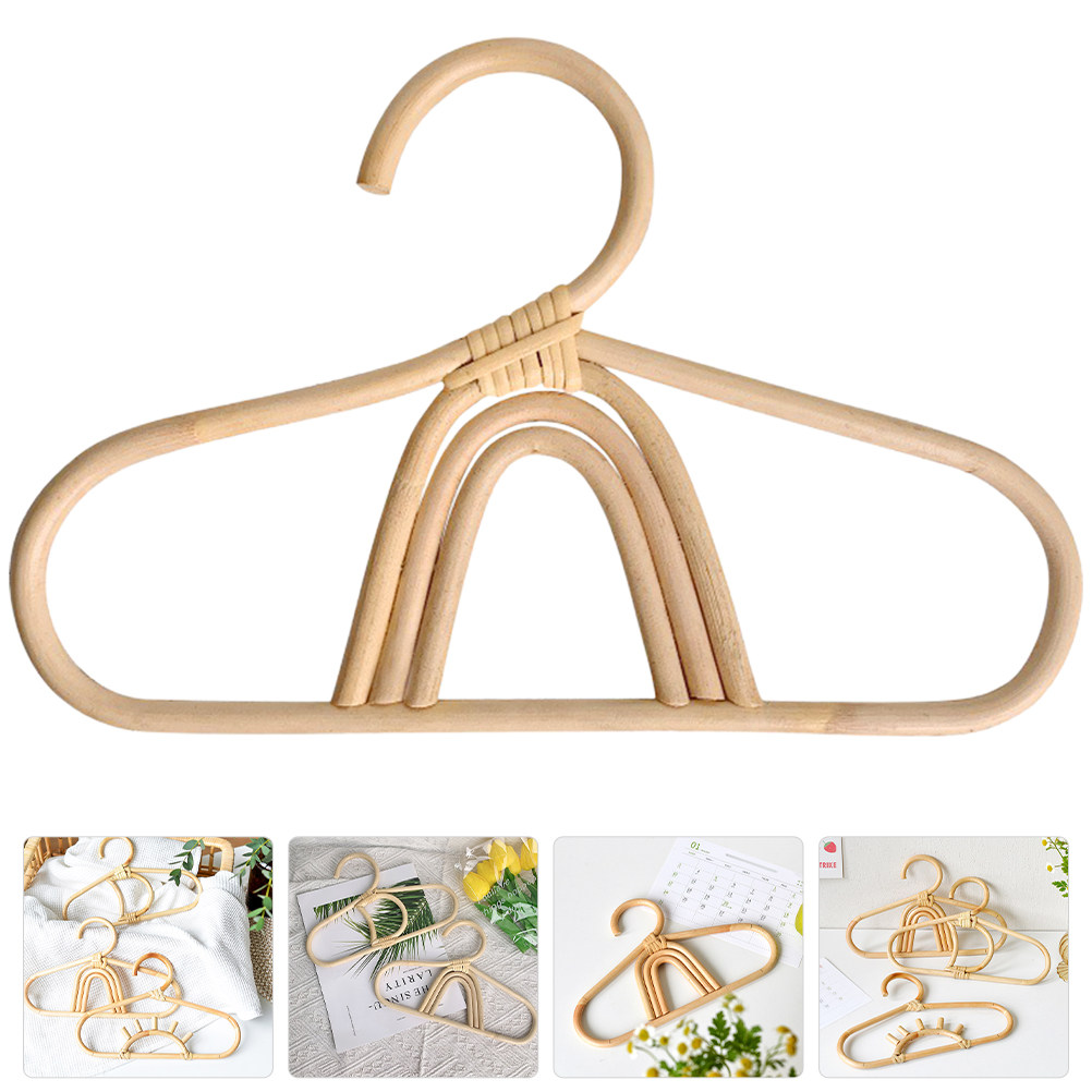 Baby Nursery Closet Organization - Rattan Toddler Hanger Compact Eco Woven