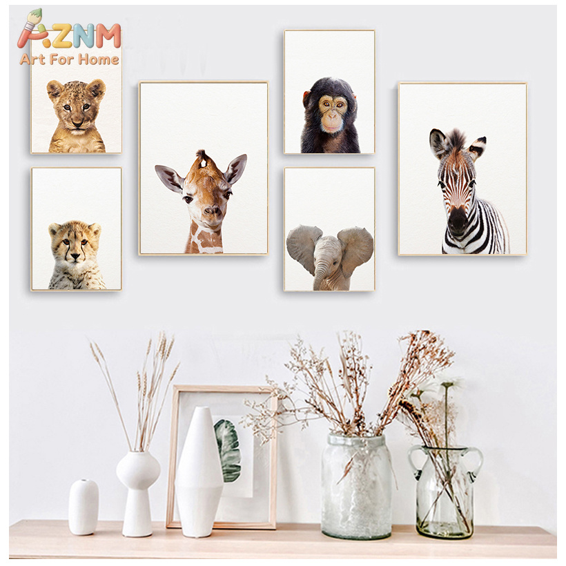 Baby Zebra Nursery - Lion Zebra Elephant Giraffe Baby Animals
