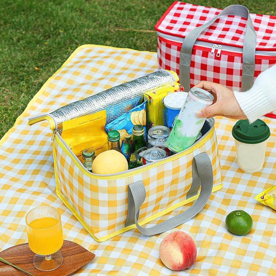 Storage Basket Fabric - 1pc Large Insulated Picnic Tote Bag