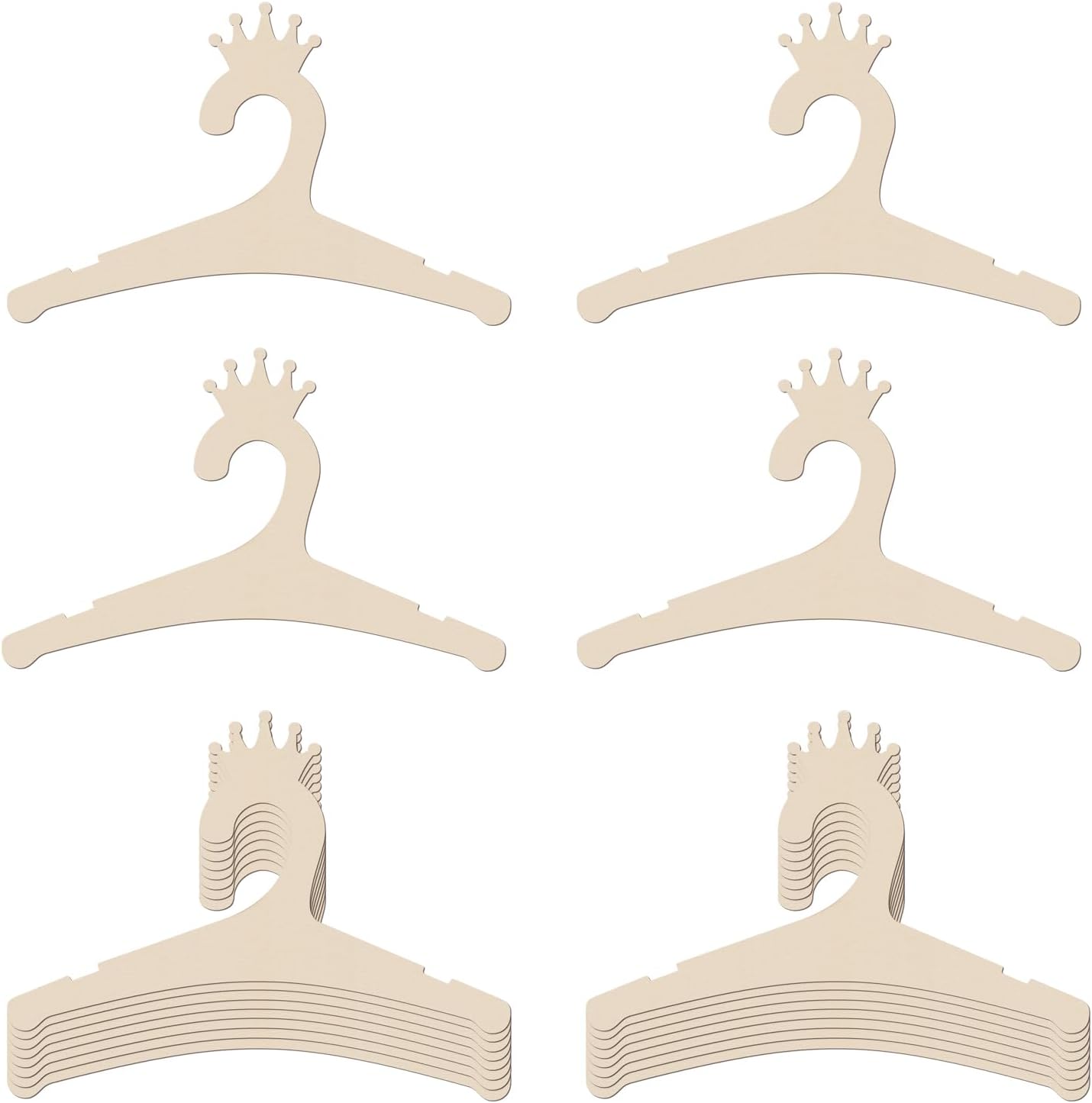 Baby Nursery Usa - Wooden Baby Hangers 9 Inch, Cute