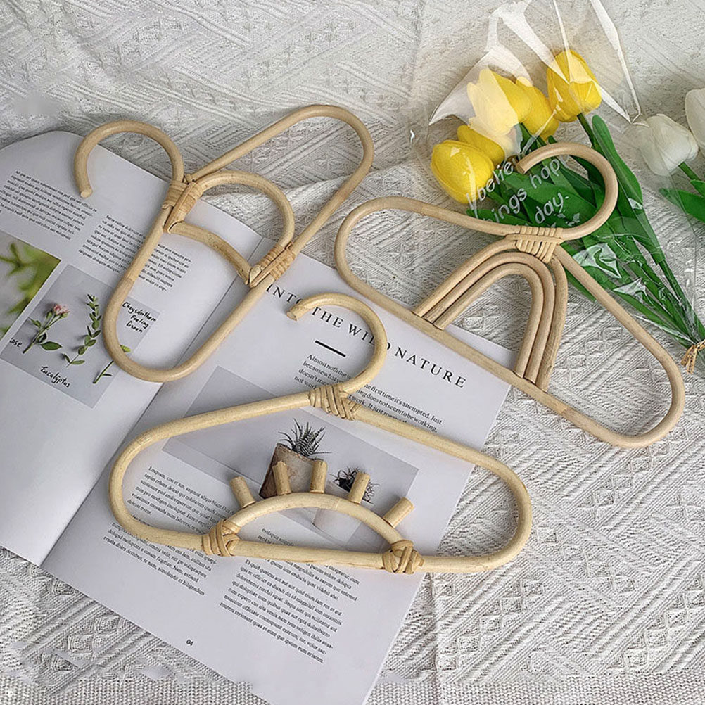 Baby Nursery Closet Organization - Rattan Toddler Hanger Compact Eco Woven