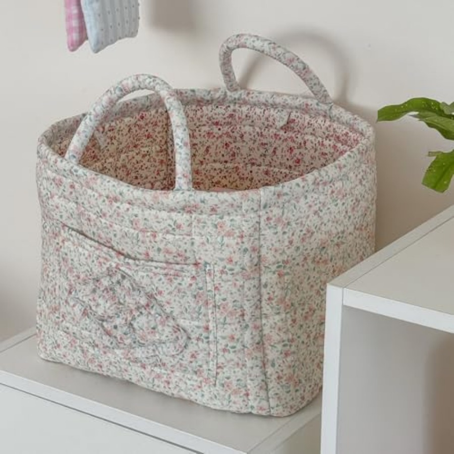 Car Storage Basket, Quilted Fa - đánh giá và giá Storage Basket Fabric