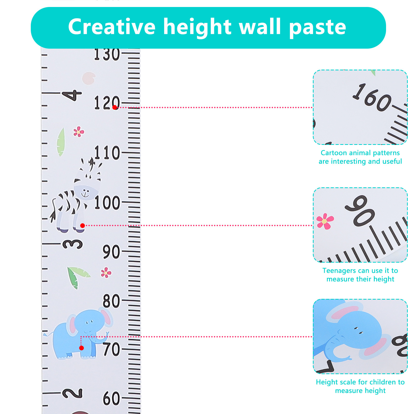 Cartoon Height Ruler Removable - đánh giá và giá Baby Nursery Stickers