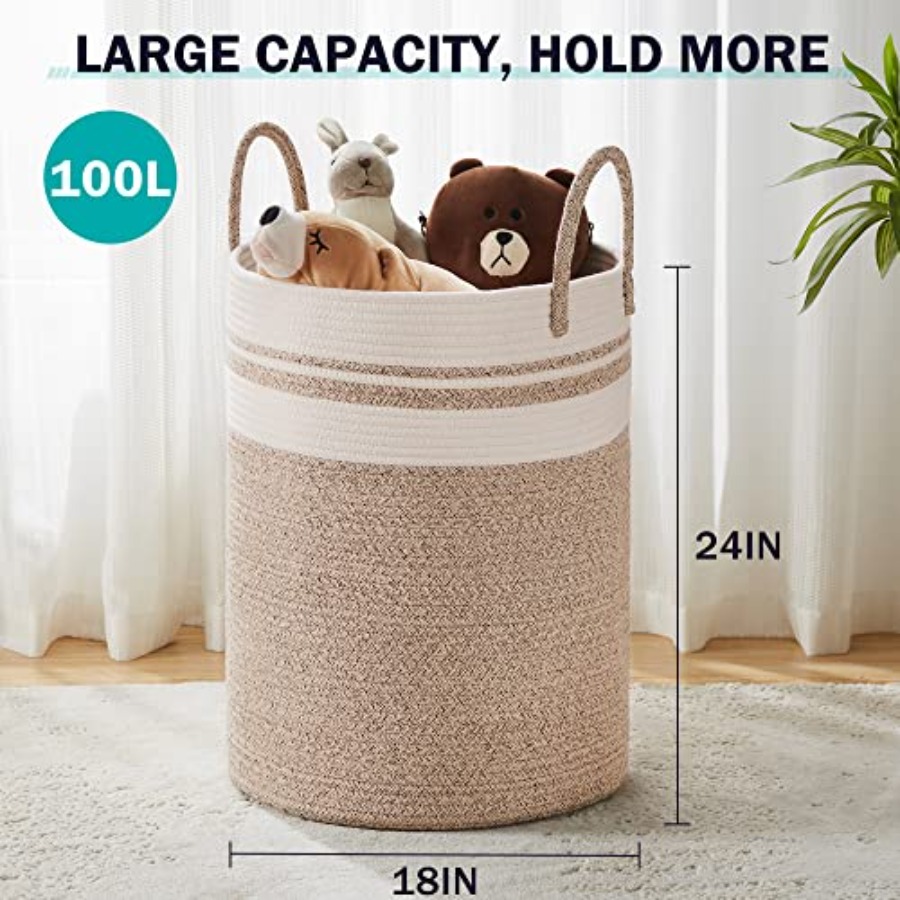Woven Rope Laundry Hamper Bask - đánh giá và giá Baby Nursery Laundry Basket