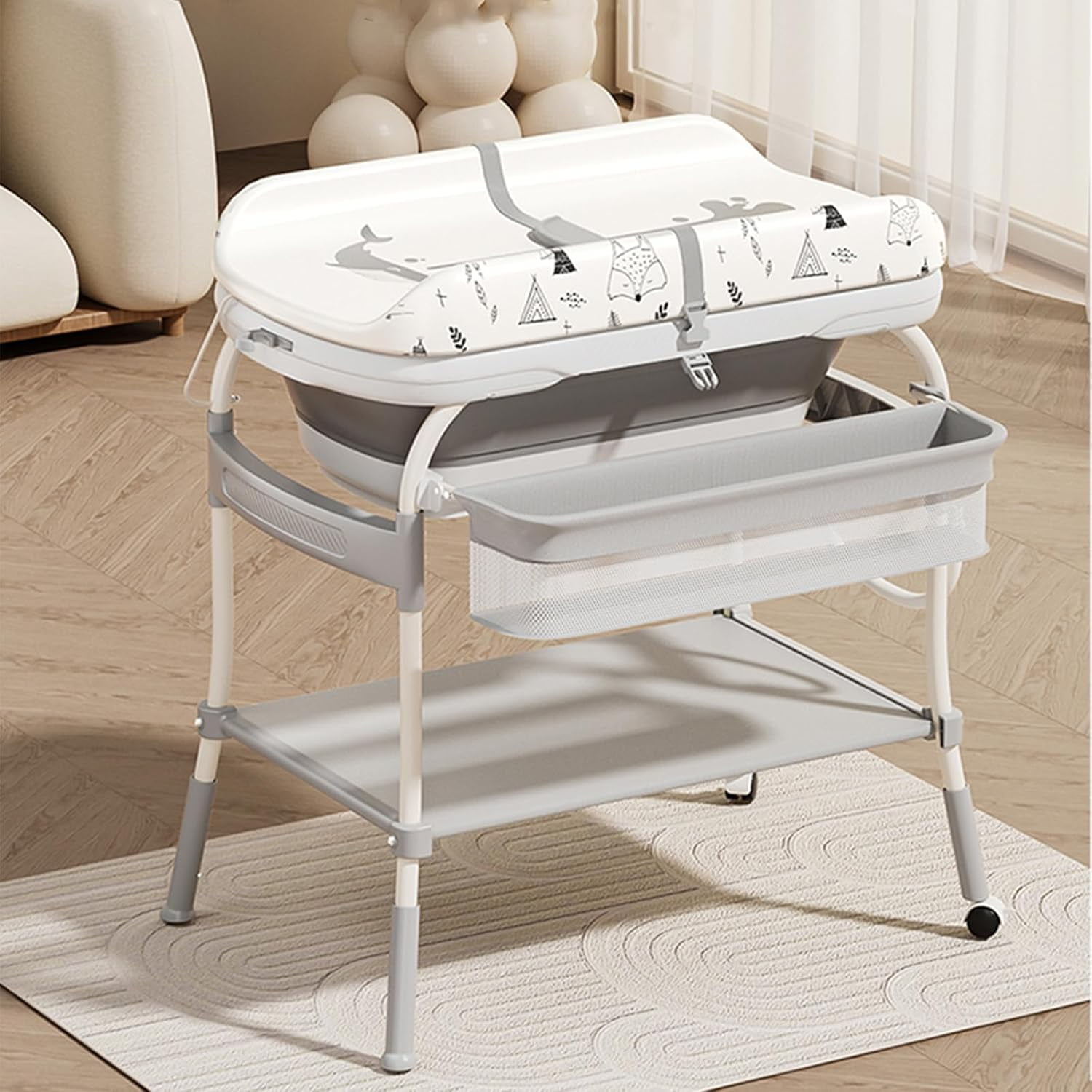 2 in 1 Baby Changing Table wit - đánh giá và giá Baby Nursery Dresser Changing Table