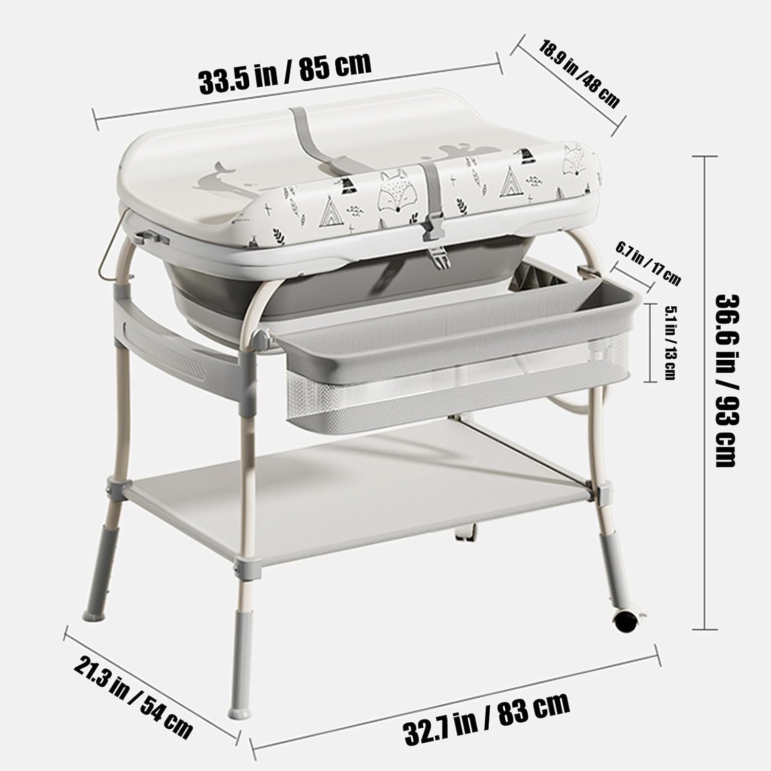 2 in 1 Baby Changing Table wit - đánh giá và giá Baby Nursery Dresser Changing Table