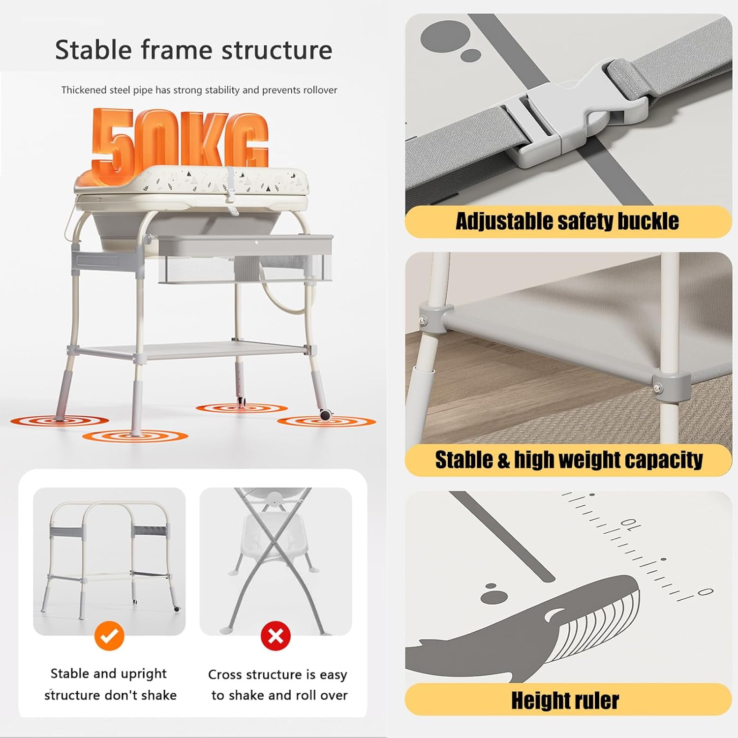 2 in 1 Baby Changing Table wit - đánh giá và giá Baby Nursery Dresser Changing Table
