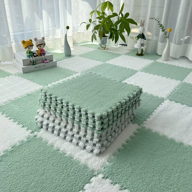 Soft Fluffy Puzzle Foam Floor  - đánh giá và giá Baby Nursery Carpet