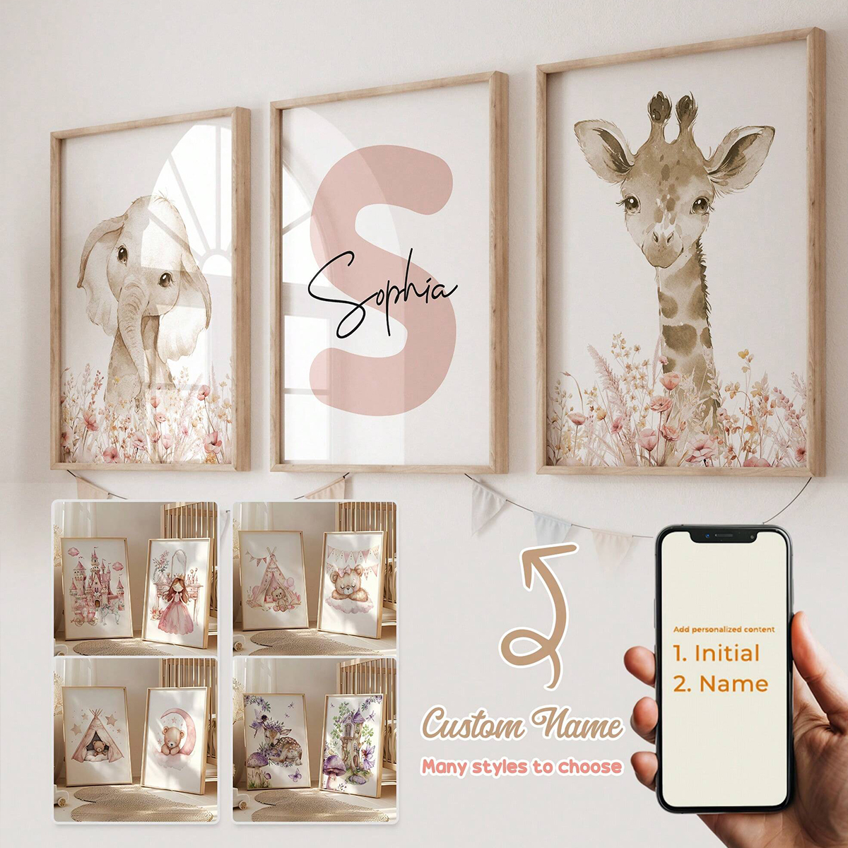 Custom Name Nursery Wall Art S - đánh giá và giá Baby Nursery Decor