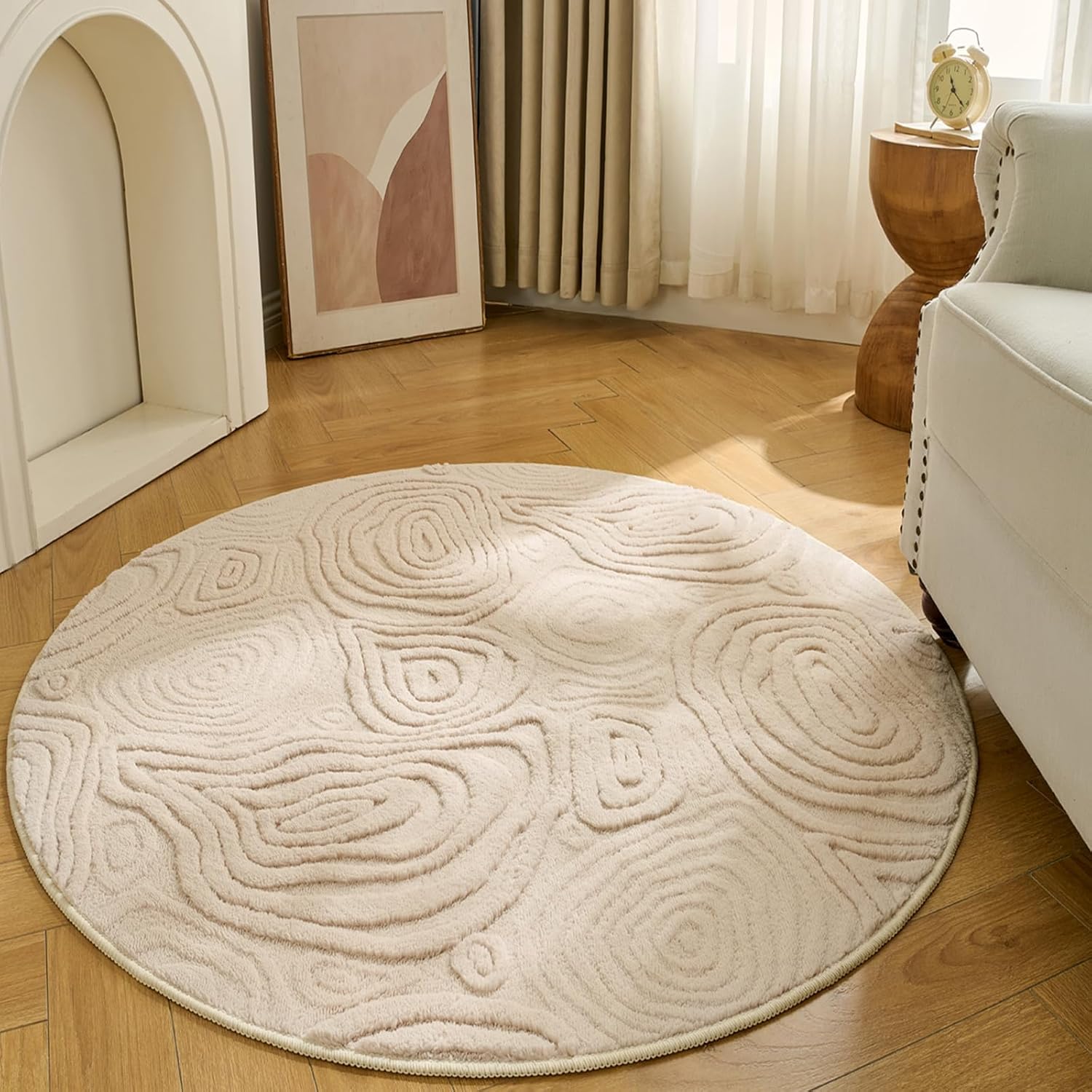 3D Geometric Round Rug – Soft  - đánh giá và giá Soft Rug Nursery