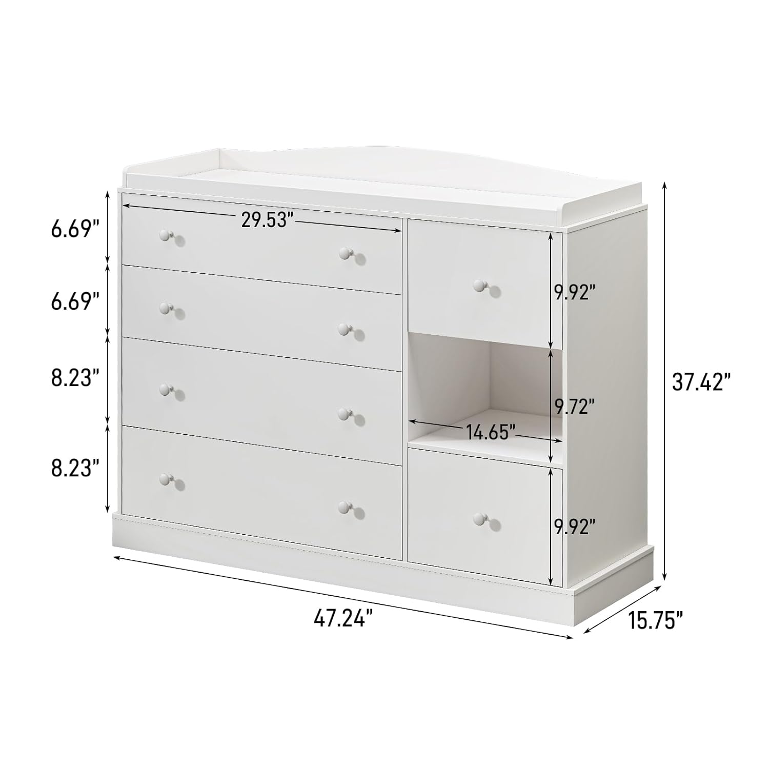 Kids Dresser Cabinet with Shel - đánh giá và giá Baby Nursery Dresser Changing Table