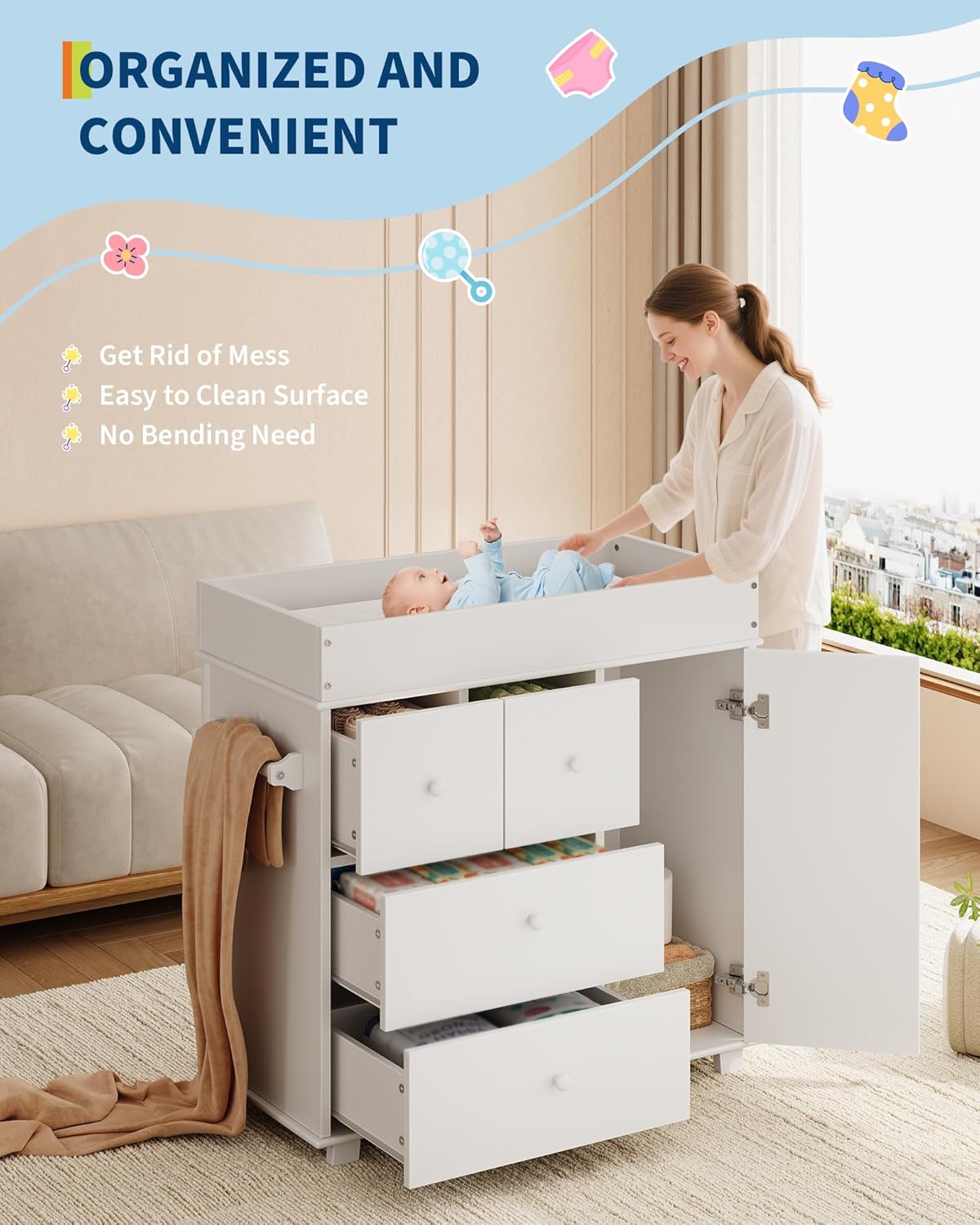 Changing Table Dresser Nursery - đánh giá và giá Baby Nursery Dresser Changing Table