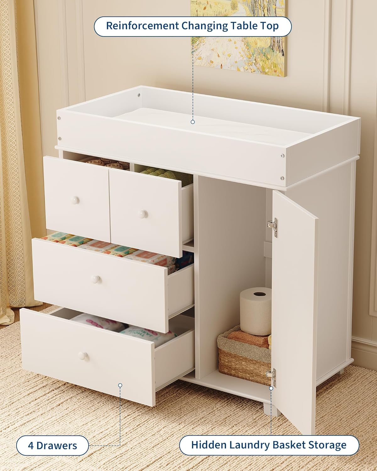 Changing Table Dresser Nursery - đánh giá và giá Baby Nursery Dresser Changing Table
