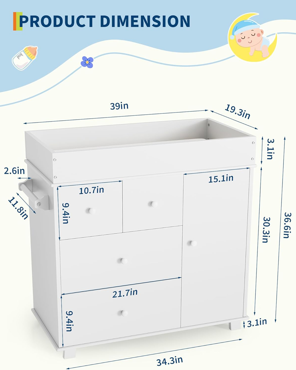 Changing Table Dresser Nursery - đánh giá và giá Baby Nursery Dresser Changing Table