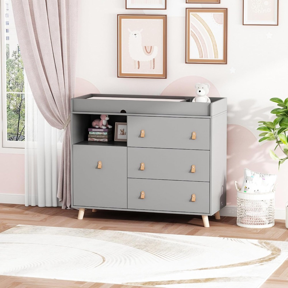 Baby Dresser Changing Table, T - đánh giá và giá Baby Nursery Laundry Basket