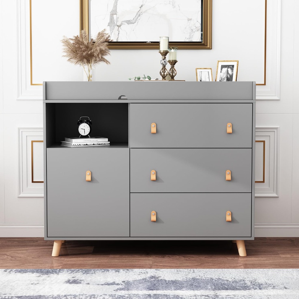 Baby Dresser Changing Table, T - đánh giá và giá Baby Nursery Laundry Basket