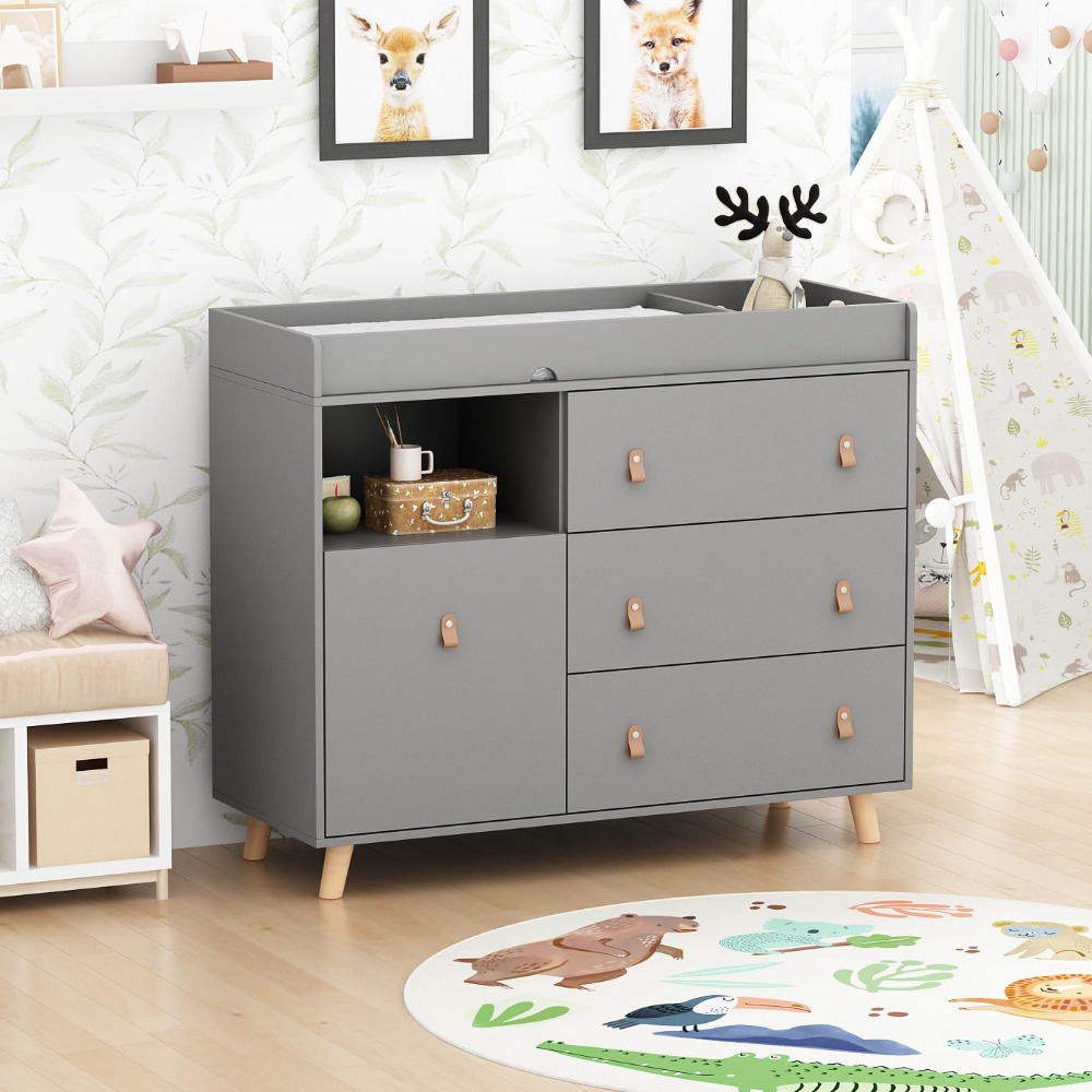 Baby Dresser Changing Table, T - đánh giá và giá Baby Nursery Laundry Basket