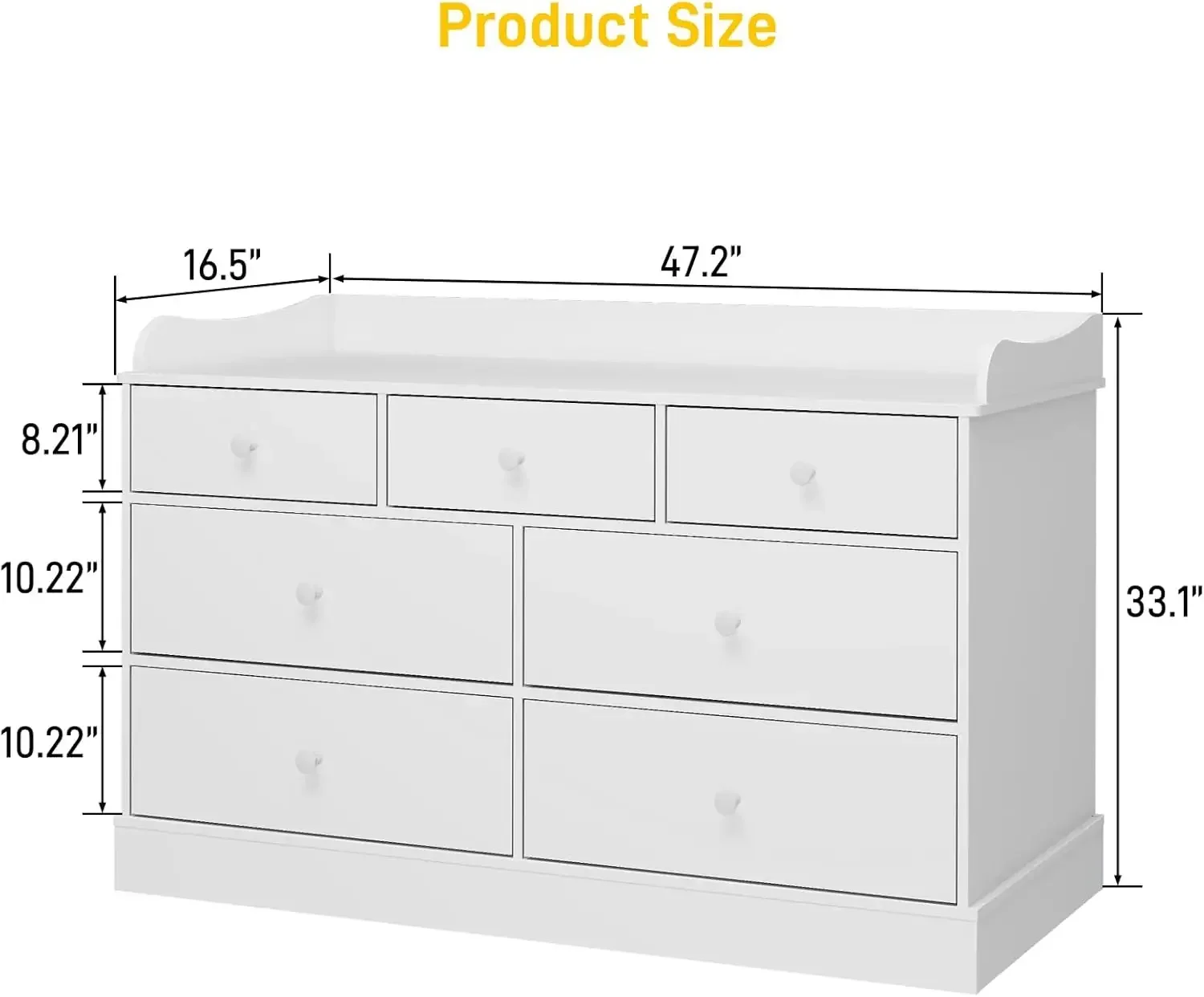 Kids Dresser Cabinet with 7 Dr - đánh giá và giá Baby Nursery Dresser Changing Table