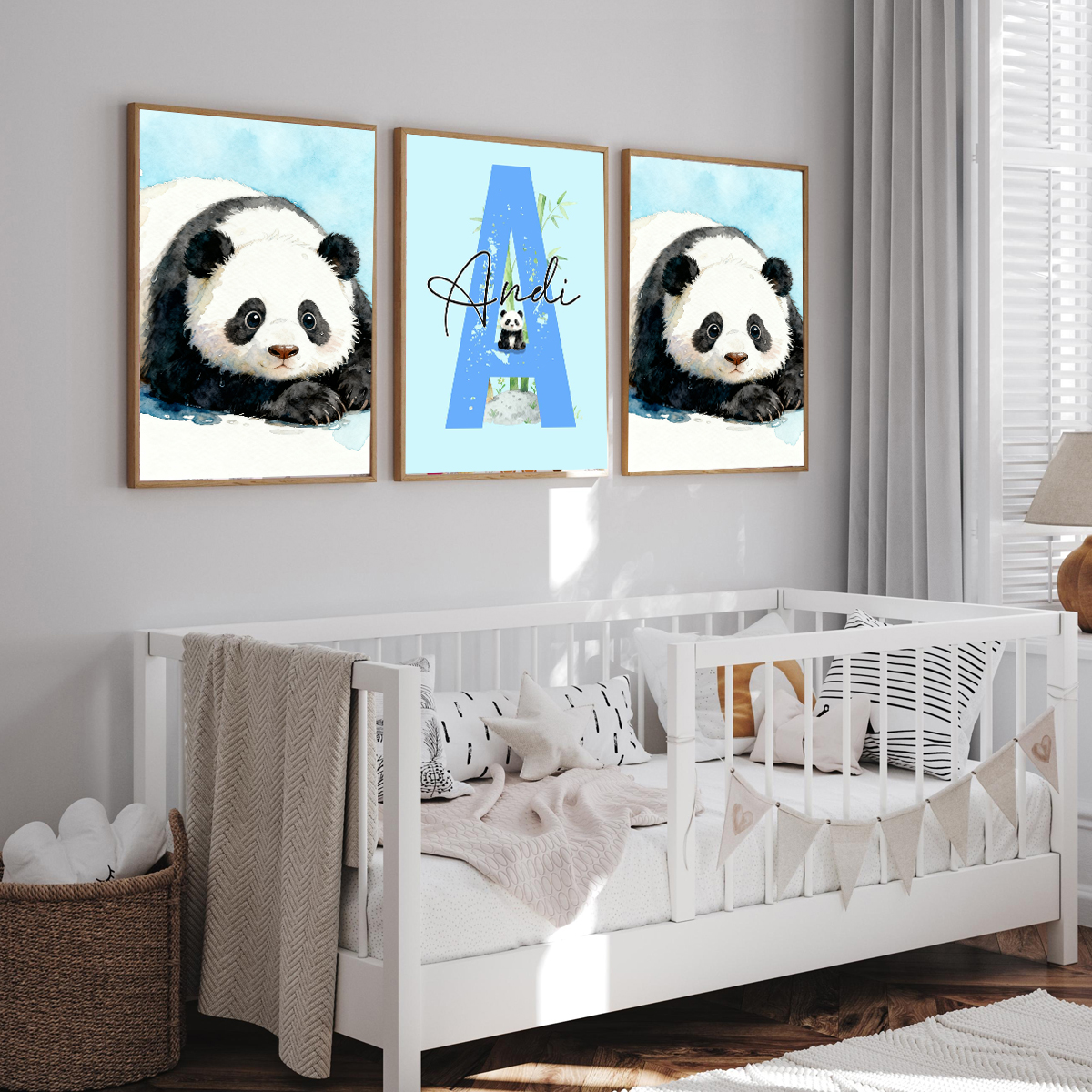 3pcs Personalized Panda Nurser - đánh giá và giá Baby Nursery Decor