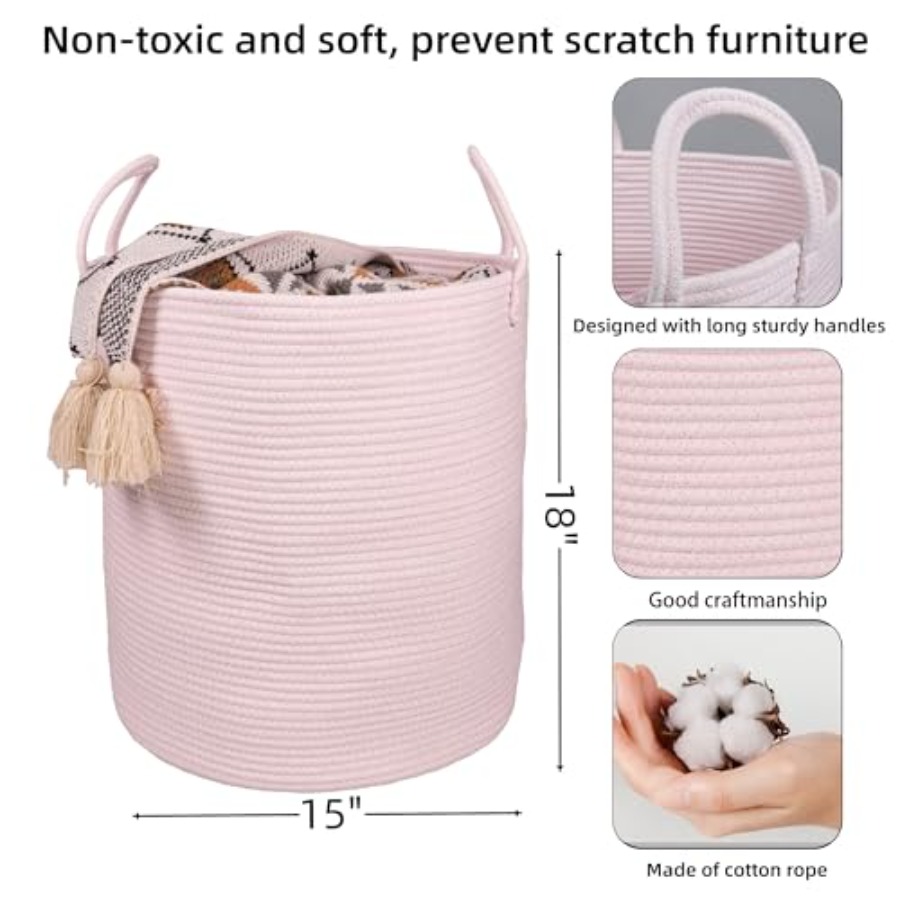 Cotton Rope Laundry Basket Ham - đánh giá và giá Baby Nursery Laundry Basket