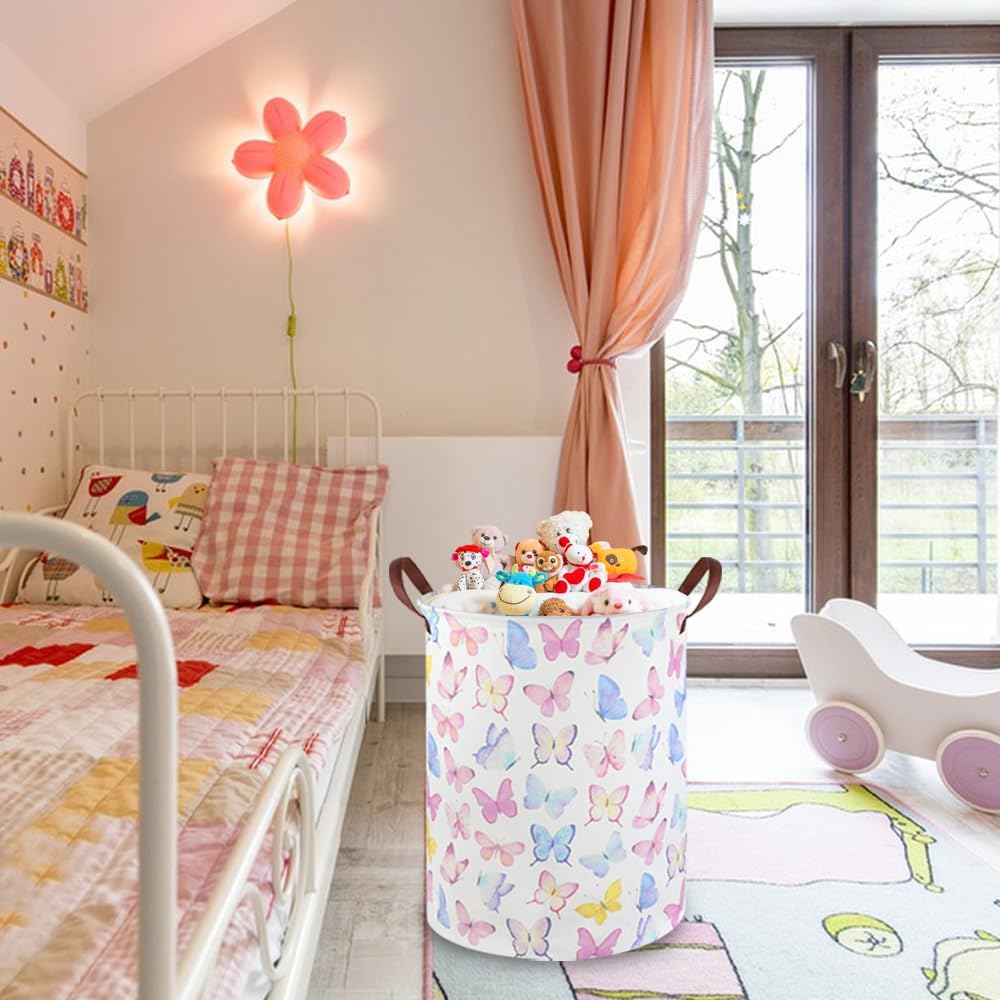 Butterfly Laundry Basket Girls - đánh giá và giá Baby Nursery Laundry Basket