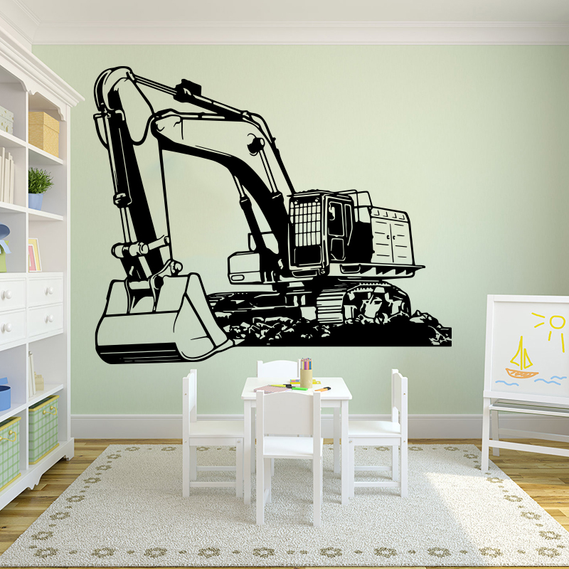 Large Heavy Equipmen Excavator - đánh giá và giá Baby Nursery Stickers