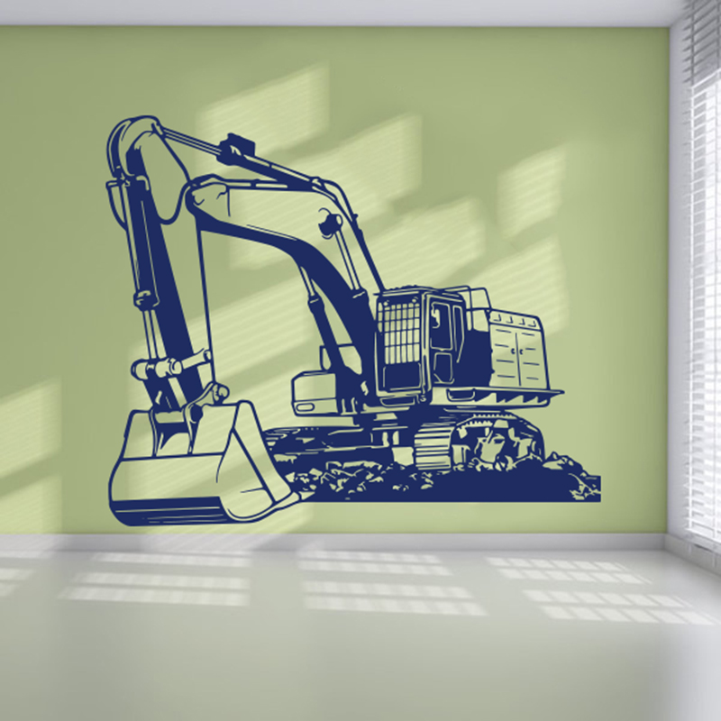 Large Heavy Equipmen Excavator - đánh giá và giá Baby Nursery Stickers