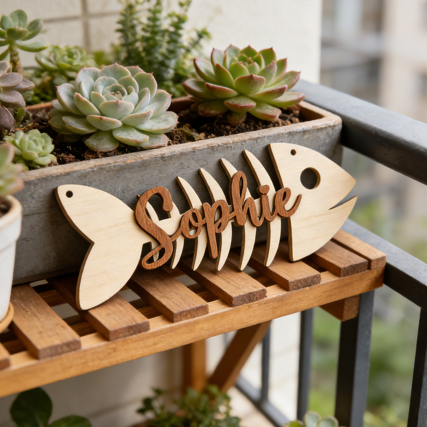 1Pc Custom Name Fish Skeleton  - đánh giá và giá Baby Nursery Diy