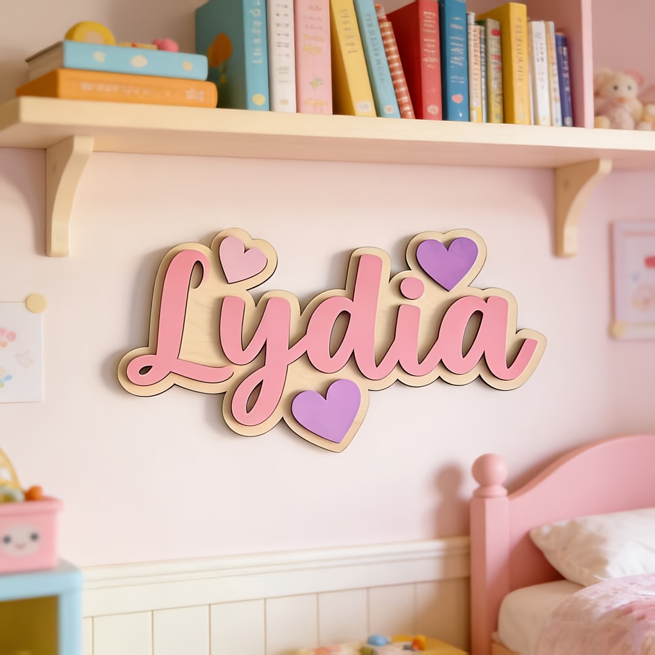 Personalized Gradient Heart Na - đánh giá và giá Baby Nursery Decor