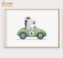 AZNM Watercolor Zebra Monkey B - đánh giá và giá Baby Zebra Nursery
