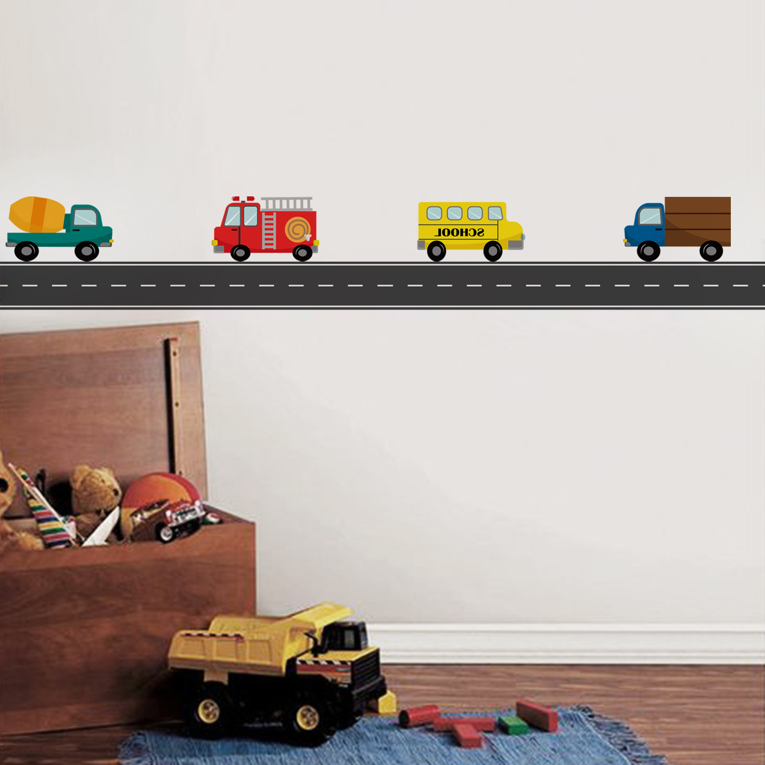Cartoon Kids Transport Car Tru - đánh giá và giá Baby Nursery Stickers