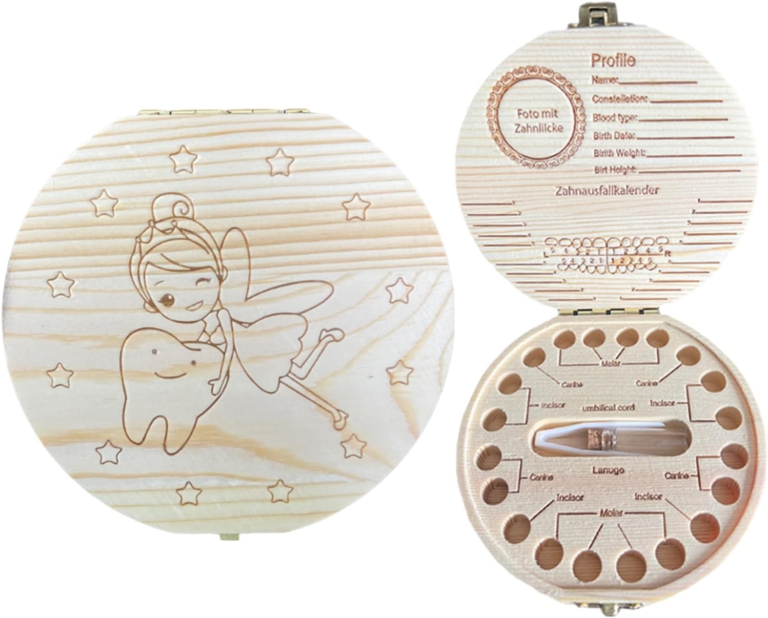 Wooden Milk Tooth Keepsake Box - đánh giá và giá Baby Keepsake Box