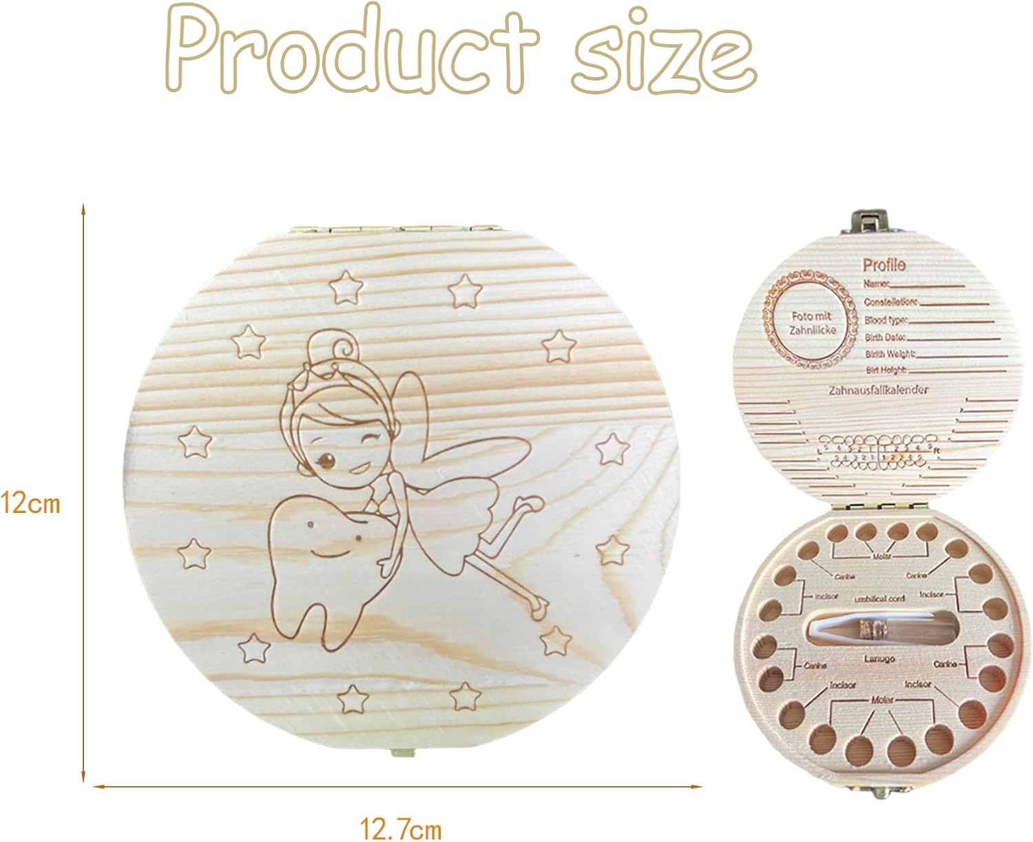 Wooden Milk Tooth Keepsake Box - đánh giá và giá Baby Keepsake Box
