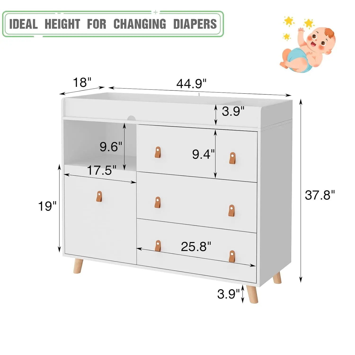 Baby Dresser Changing Table wi - đánh giá và giá Baby Nursery Dresser Changing Table