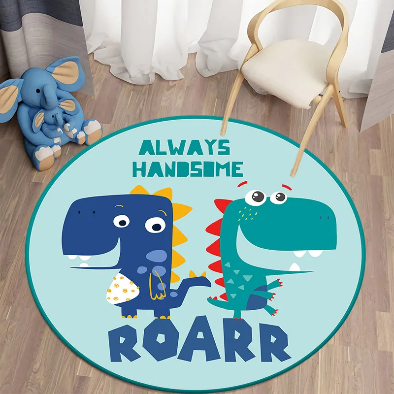 Playful Dinosaur Themed Round  - đánh giá và giá Soft Rug Nursery