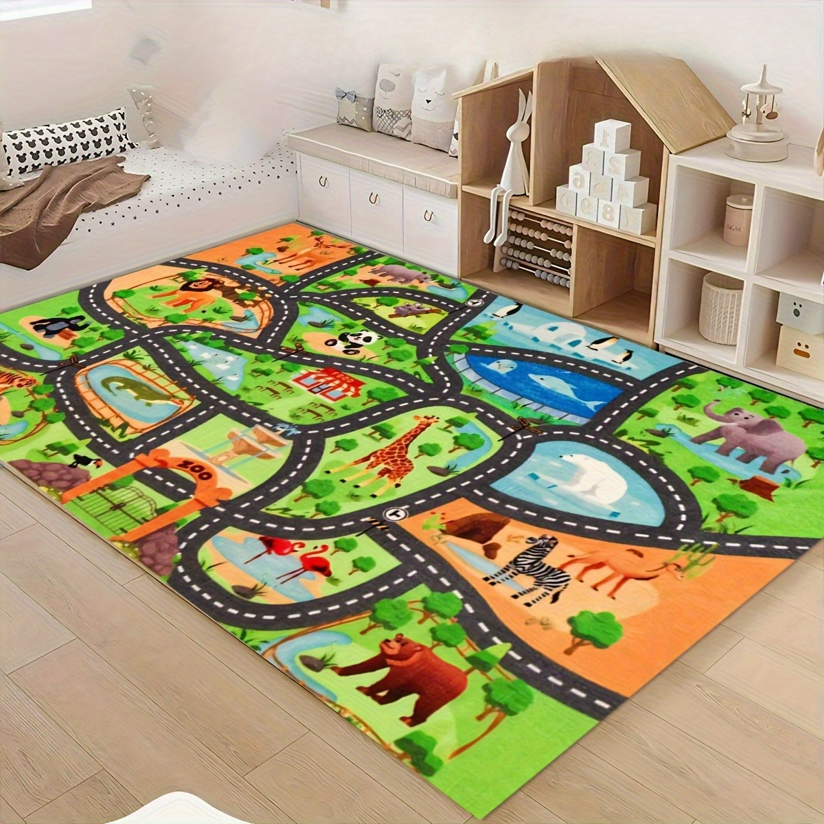 Vibrant Zoo Animal Adventure P - đánh giá và giá Soft Rug Nursery
