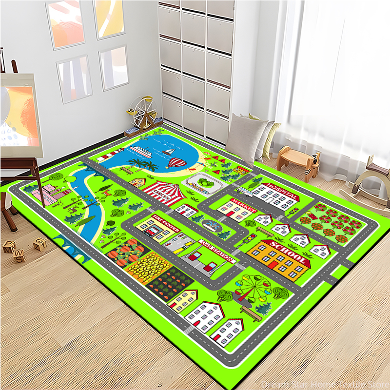 Kids Road Traffic Carpet Carto - đánh giá và giá Baby Nursery Carpet
