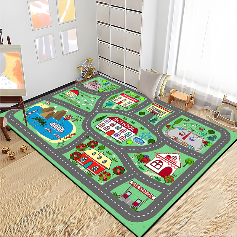 Kids Road Traffic Carpet Carto - đánh giá và giá Baby Nursery Carpet