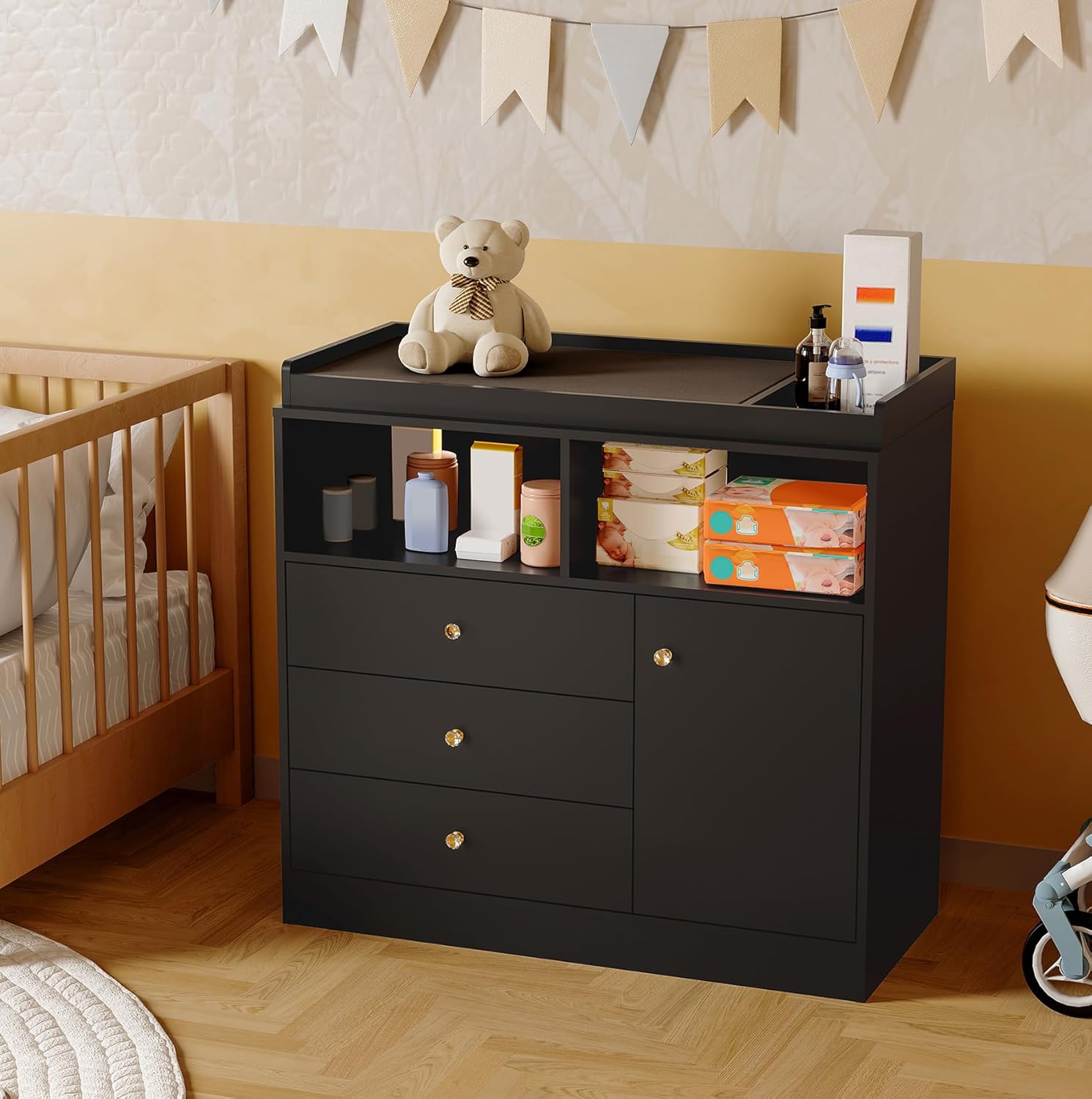 Nursery Dresser with Changing  - đánh giá và giá Baby Nursery Dresser Changing Table