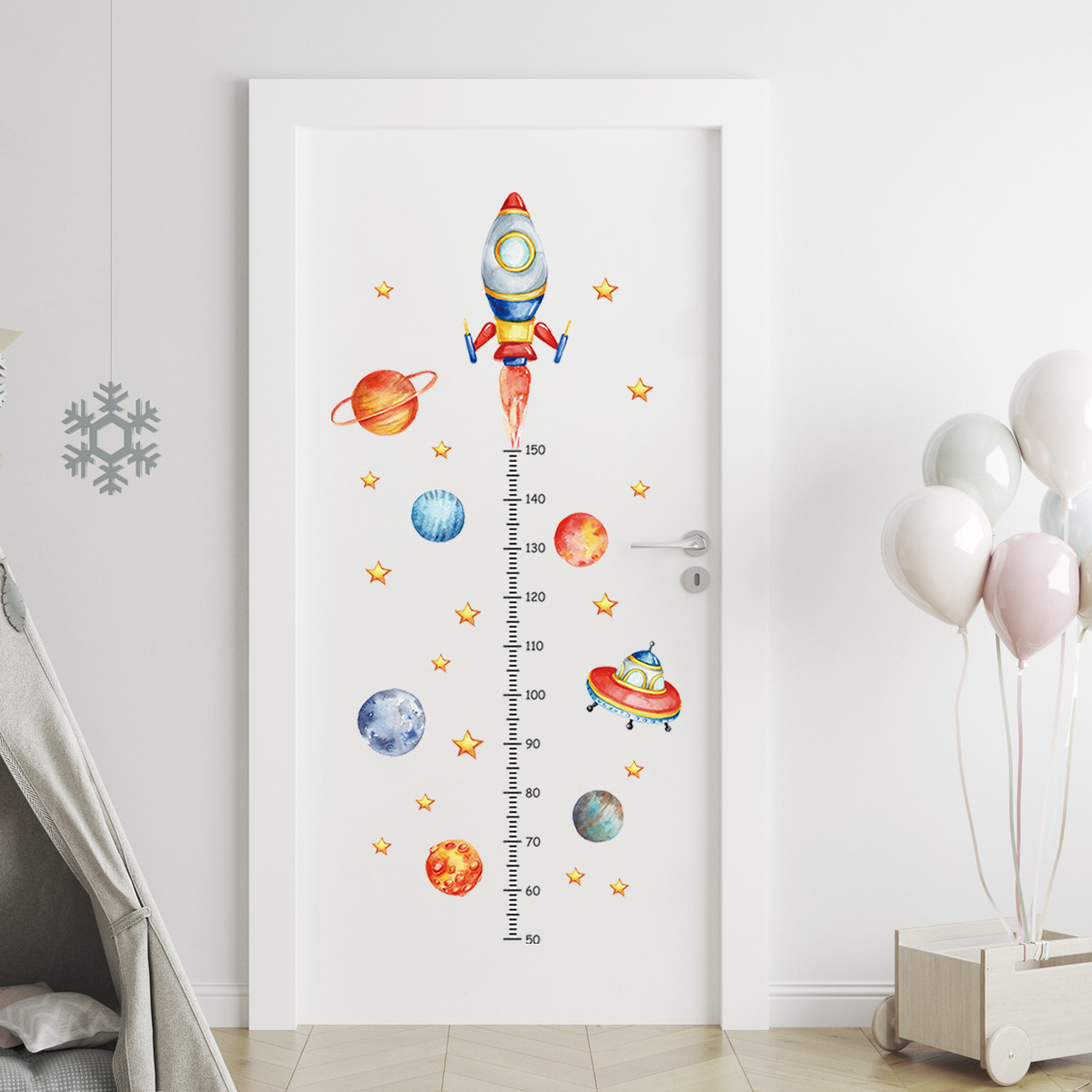 Cartoon Planet Rocket Height M - đánh giá và giá Baby Nursery Stickers