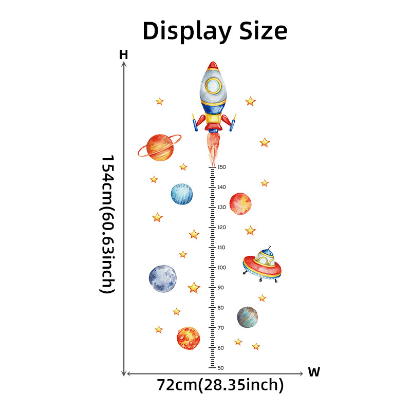 Cartoon Planet Rocket Height M - đánh giá và giá Baby Nursery Stickers