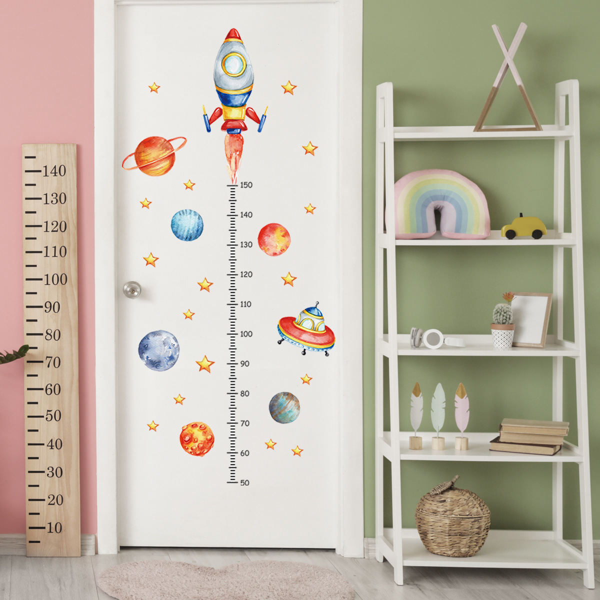 Cartoon Planet Rocket Height M - đánh giá và giá Baby Nursery Stickers