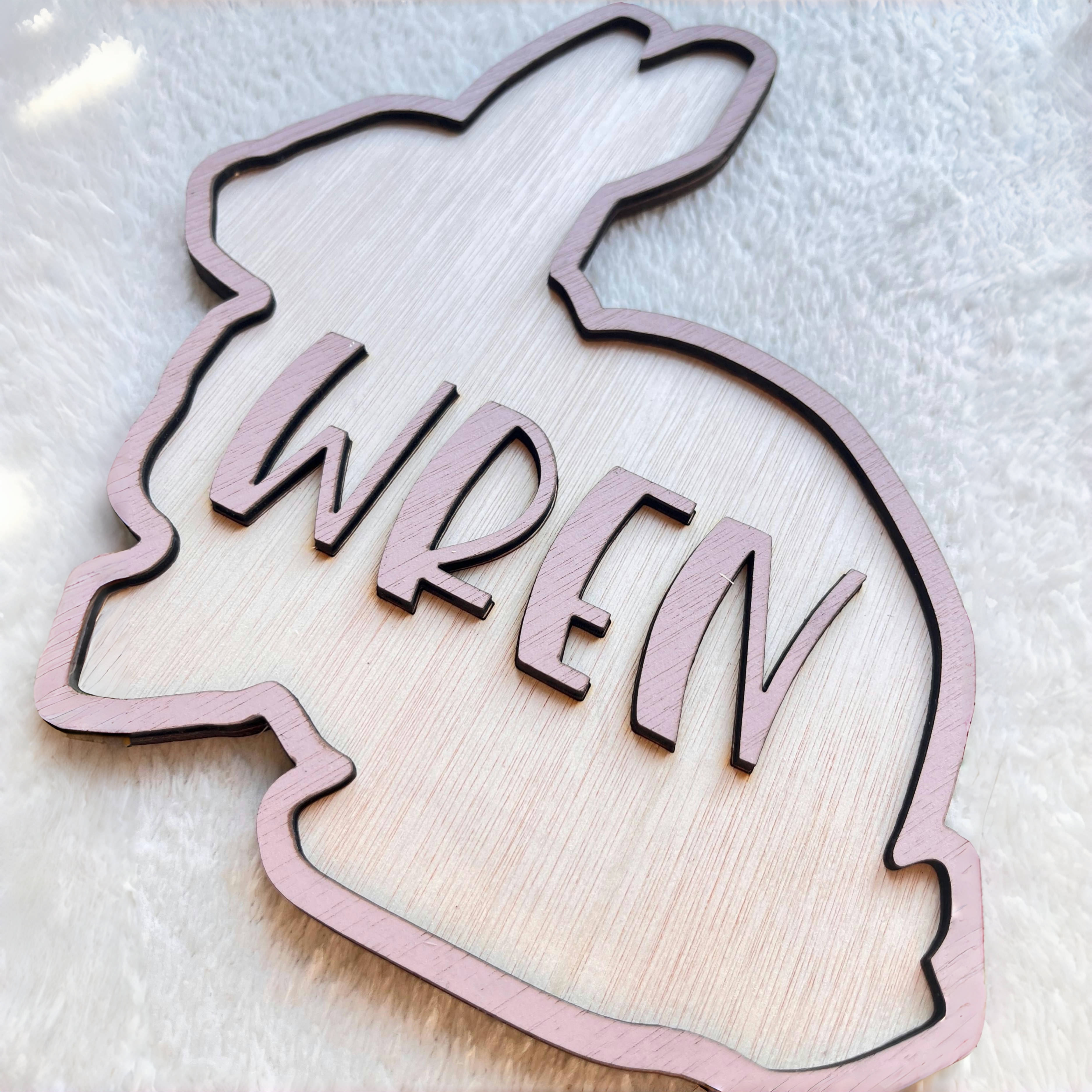 Personalized Bunny Name Wooden - đánh giá và giá Baby Nursery Decor