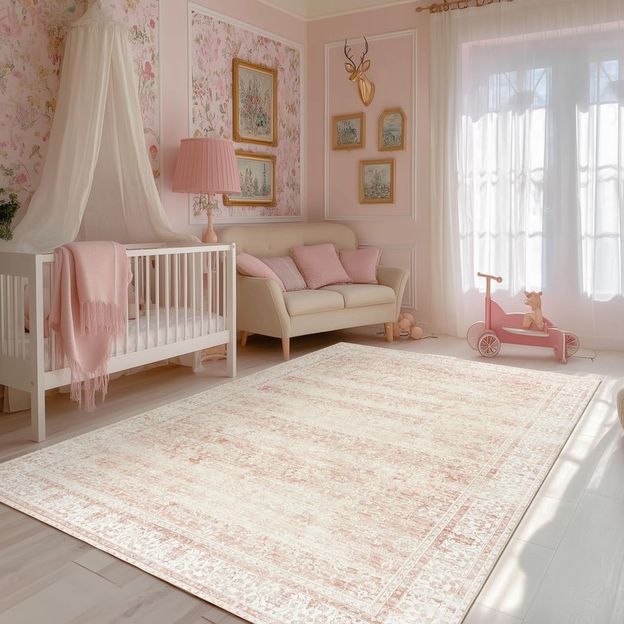Nursery Rug for Baby Girl 5 x  - đánh giá và giá Baby Nursery Carpet