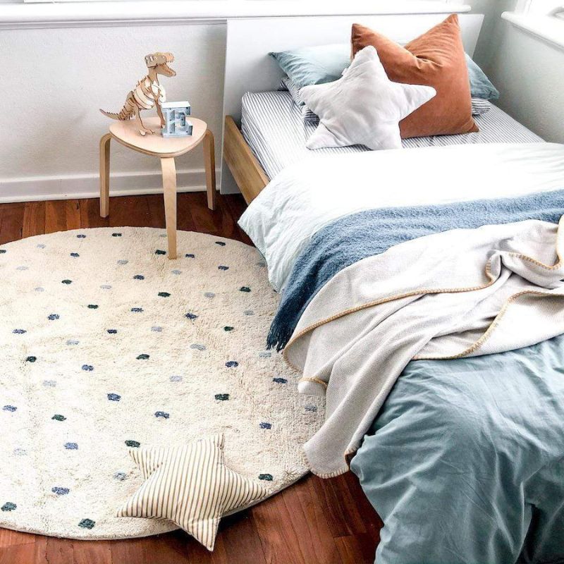 Dot Fluffy Carpet Living Room  - đánh giá và giá Baby Nursery Carpet